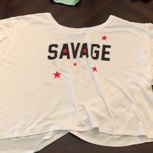 Savage barbell star flowy crop